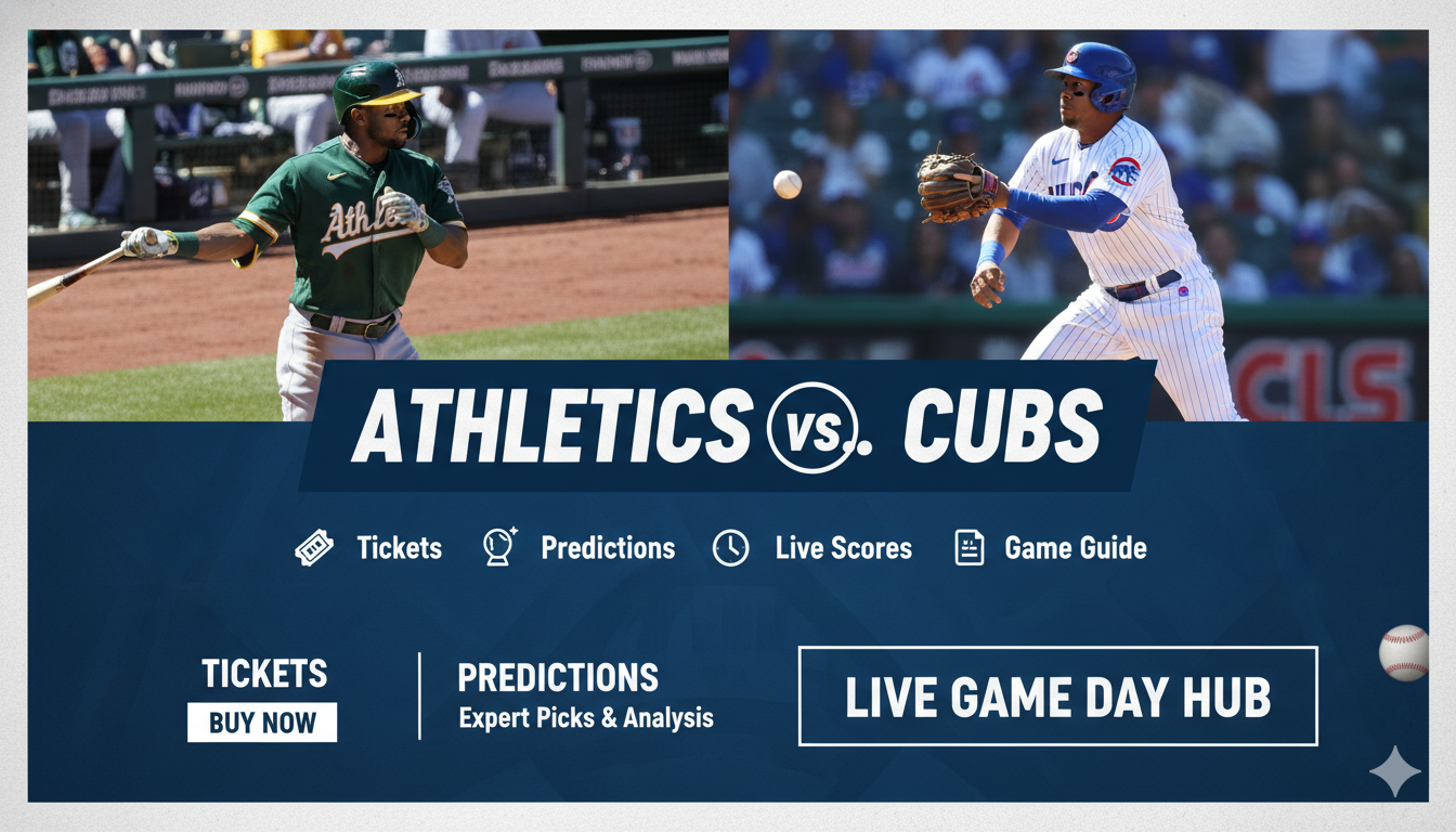 Athletics vs Cubs: Tickets, Predictions, Live Scores, and Game Guide